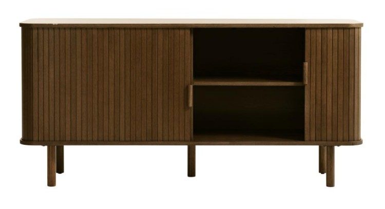 Komoda wysoka FIORD 90 cm Dąb Ciemny – fornir dębowy