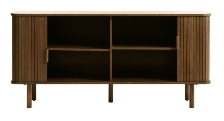 Komoda wysoka FIORD 90 cm Dąb Ciemny – fornir dębowy