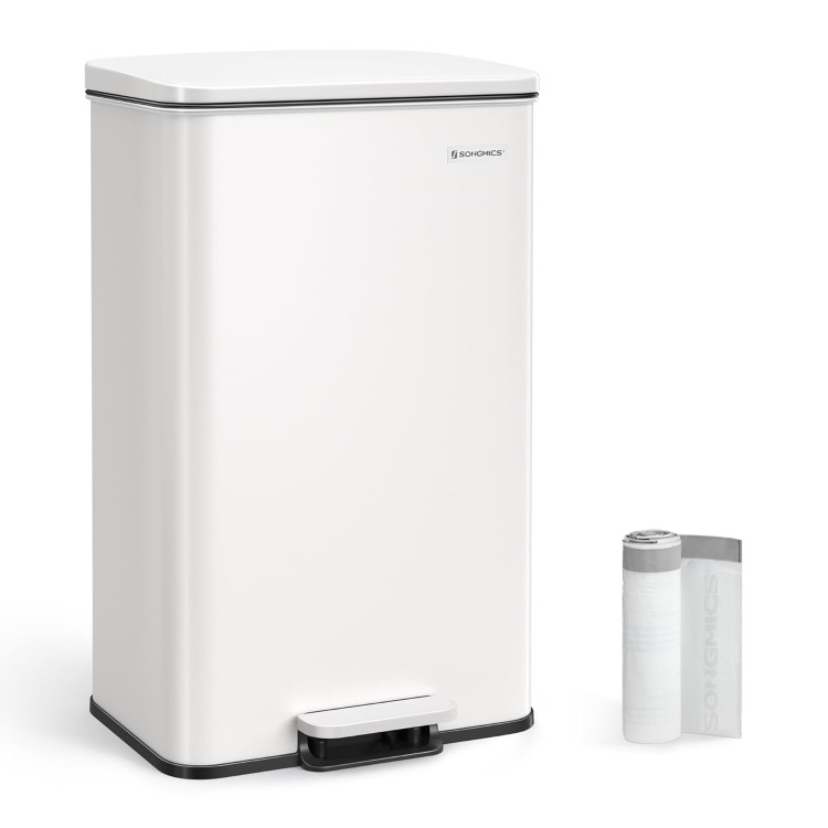 Kosz na śmieci 1x40l w kolorze biały