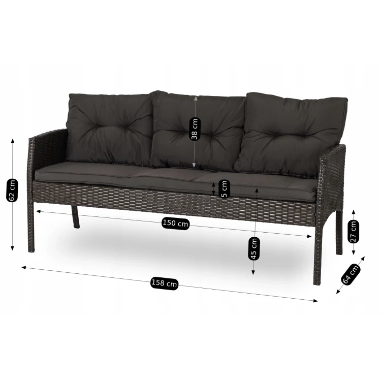 Zestaw Ogrodowy Meksyk 3-osobowa S