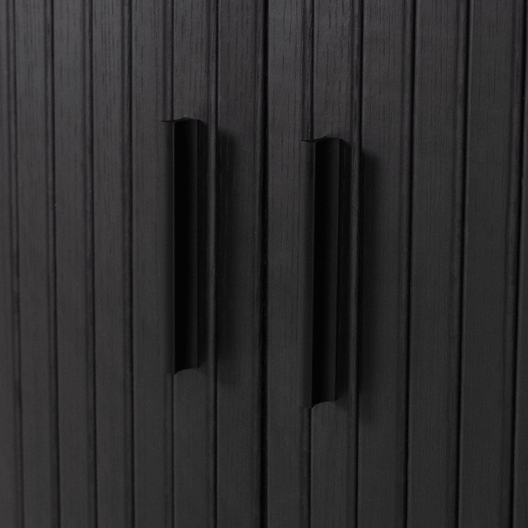 Komoda dwudrzwiowa Wood 180 cm kolor czarny