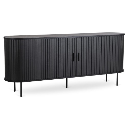 Komoda dwudrzwiowa Wood 180 cm kolor czarny
