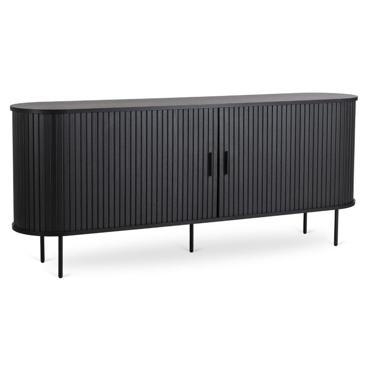 Komoda dwudrzwiowa Wood 180 cm kolor czarny