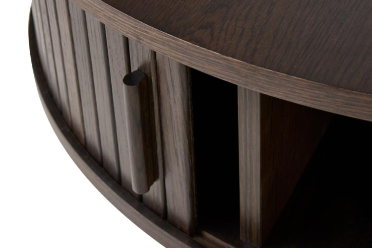Stolik kawowy okrągły Canto dąb espresso 85 cm