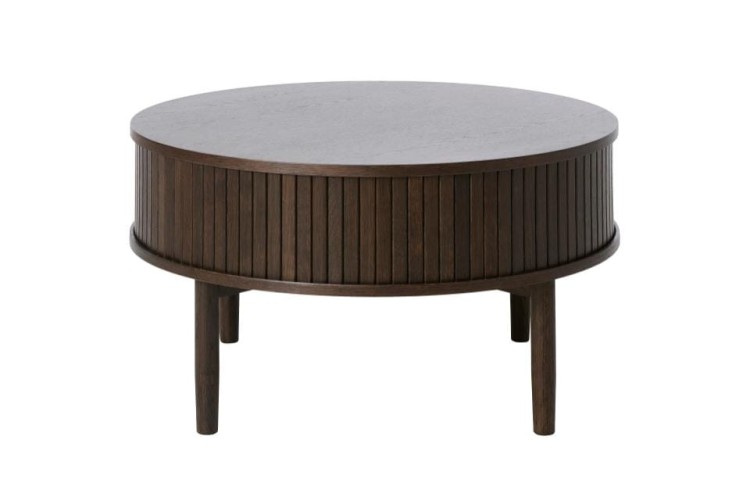 Stolik kawowy okrągły Canto dąb espresso 85 cm