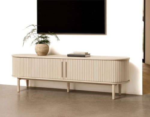 Szafka RTV Canto przesuwne fronty kolor naturalny bielony 180 cm