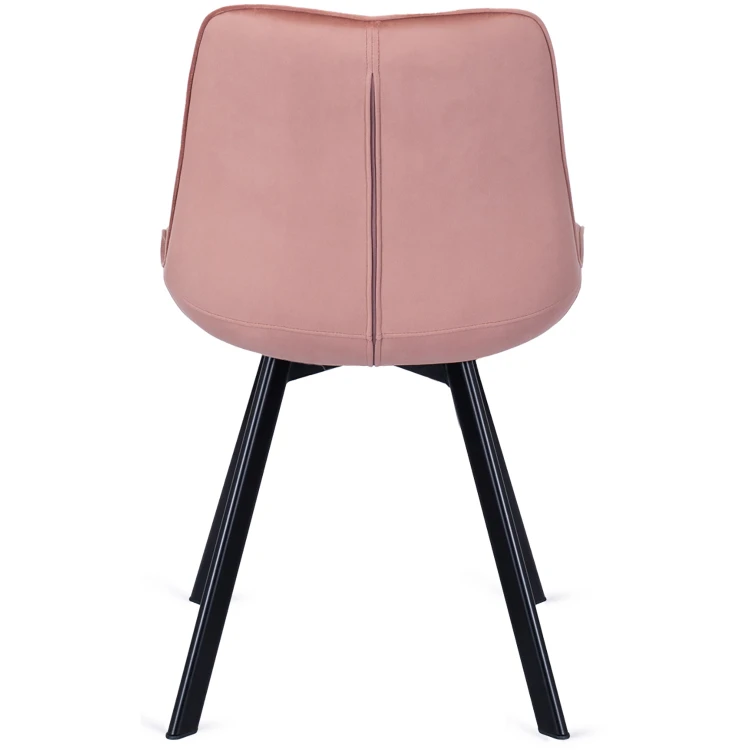 Krzesło tapicerowane Miki różowe welurowe