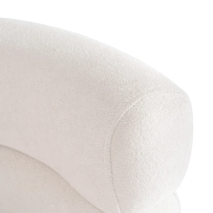 Sofa Milano Creame Tkanina /Złote nogi