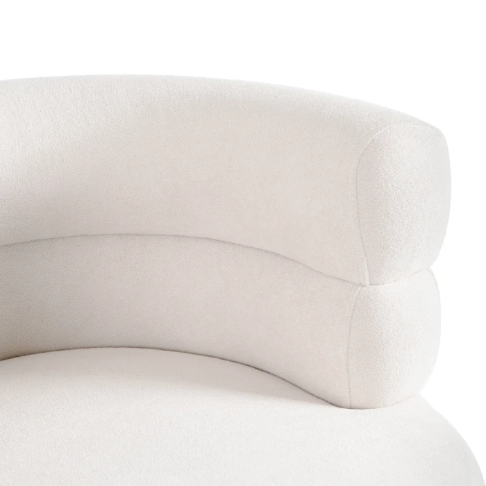 Sofa Milano Creame Tkanina /Złote nogi