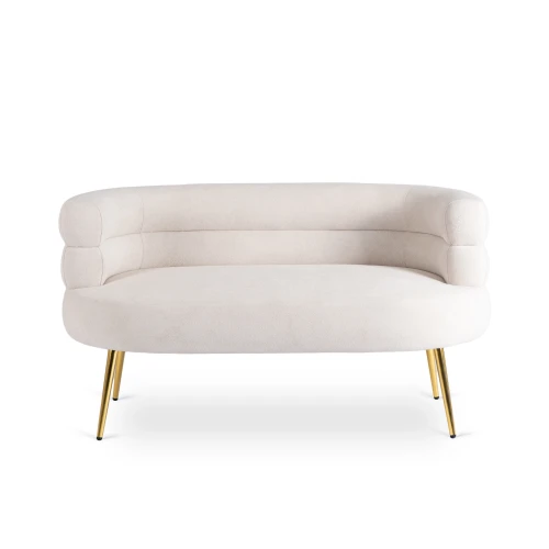 Sofa Milano Creame Tkanina /Złote nogi