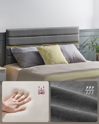 Łóżko tapicerowane metalowe Nordic 140x200 cm