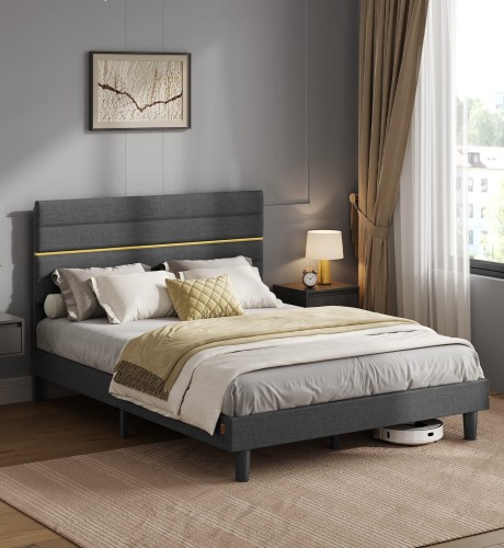 Łóżko tapicerowane metalowe Nordic 140x200 cm