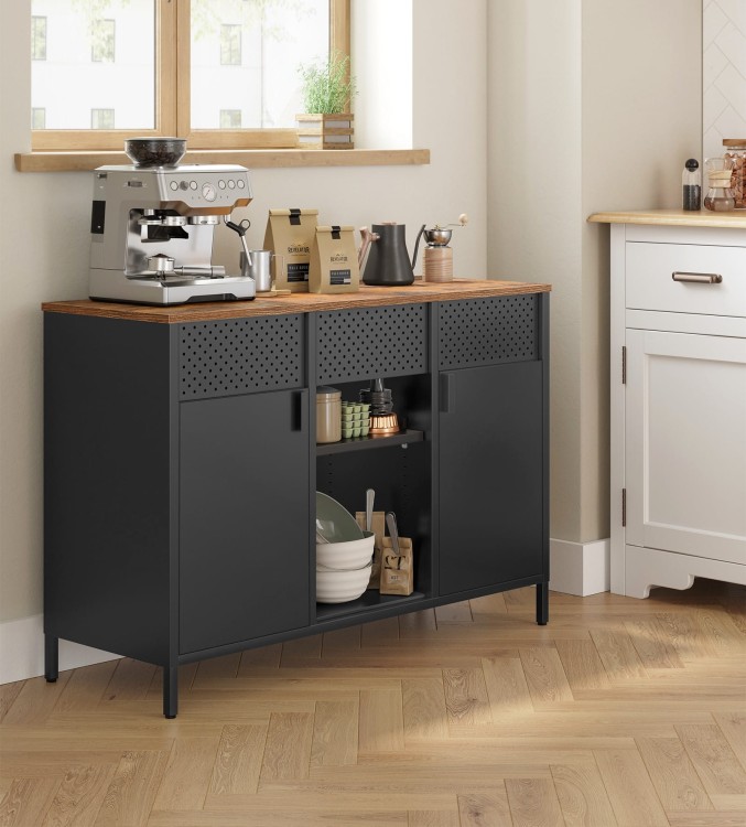 Komoda kredens w industrialnym stylu metalowa