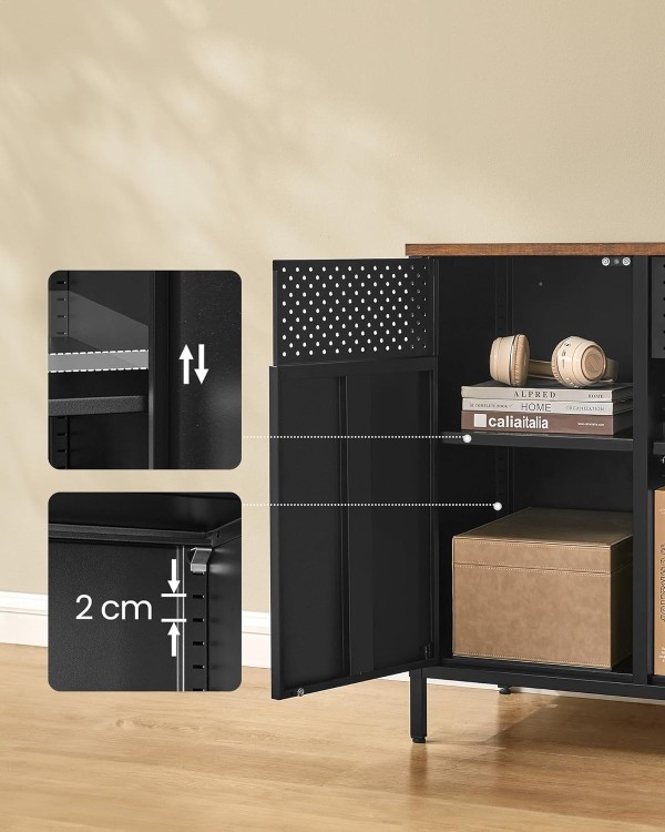 Komoda kredens w industrialnym stylu metalowa