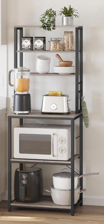 Regał kuchenny z 6 półkami 167 cm kolor Szarobeżowy