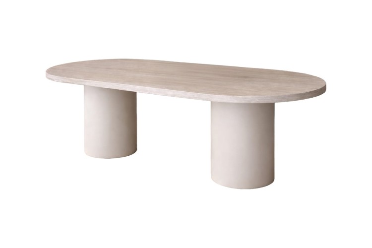 Stół do jadalni Perla owalny 200x100 cm beżowy (