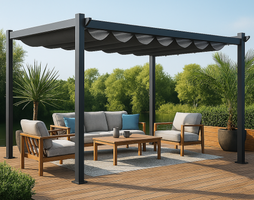 Pergola ogrodowa 3x4 GRAFIT/szary