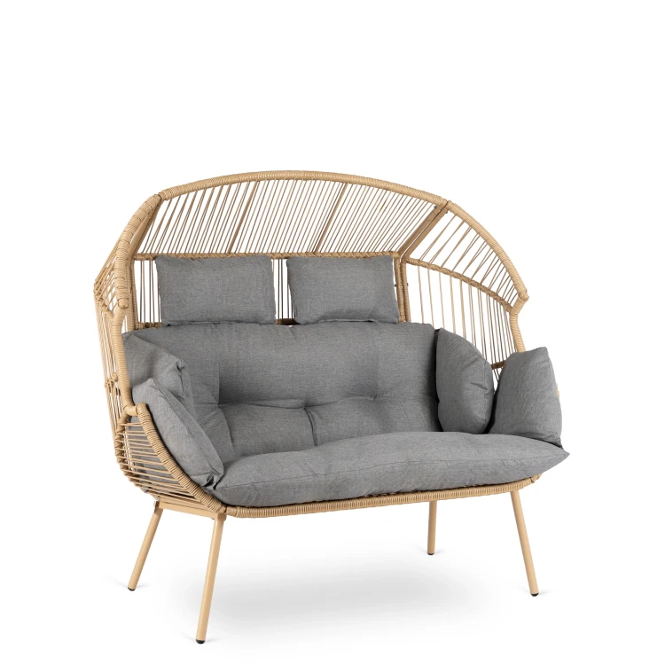 Sofa/ Fotel wypoczynkowy dwuosobowy RIVENTO Szary