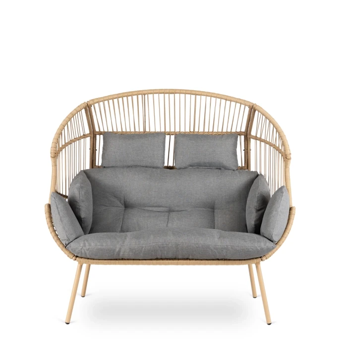 Sofa/ Fotel wypoczynkowy dwuosobowy RIVENTO Szary