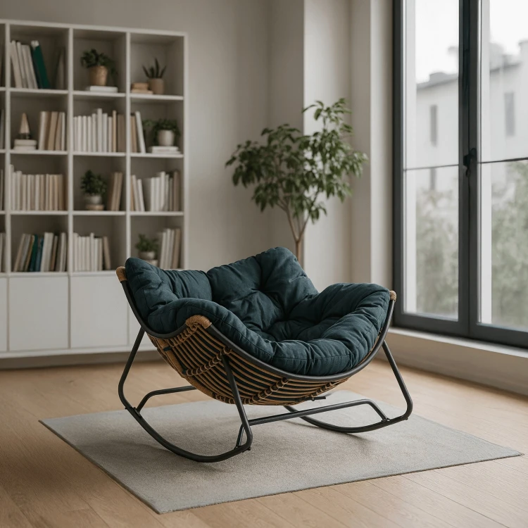 Fotel bujany TIVARO Zielony