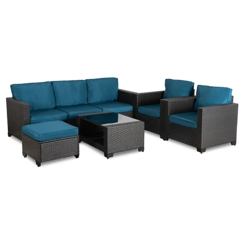 Zestaw Mebli Ogrodowych ORFEUSZ Szary/Granatowy