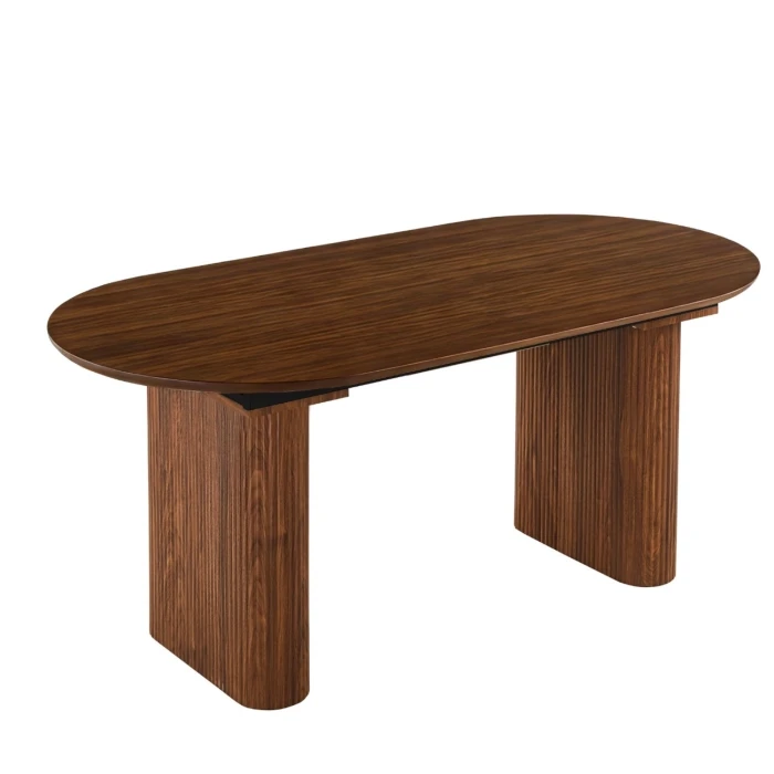 Stół do jadalni LIVANO owalny rozkładany orzech