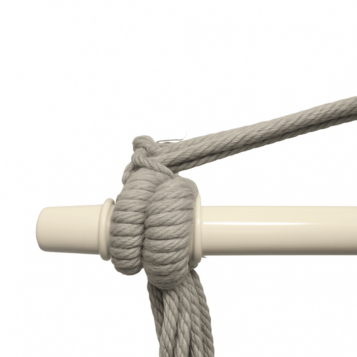 Hamak fotel wiszący ogrodowy brazylijski Szary Jasny + 2 poduszki