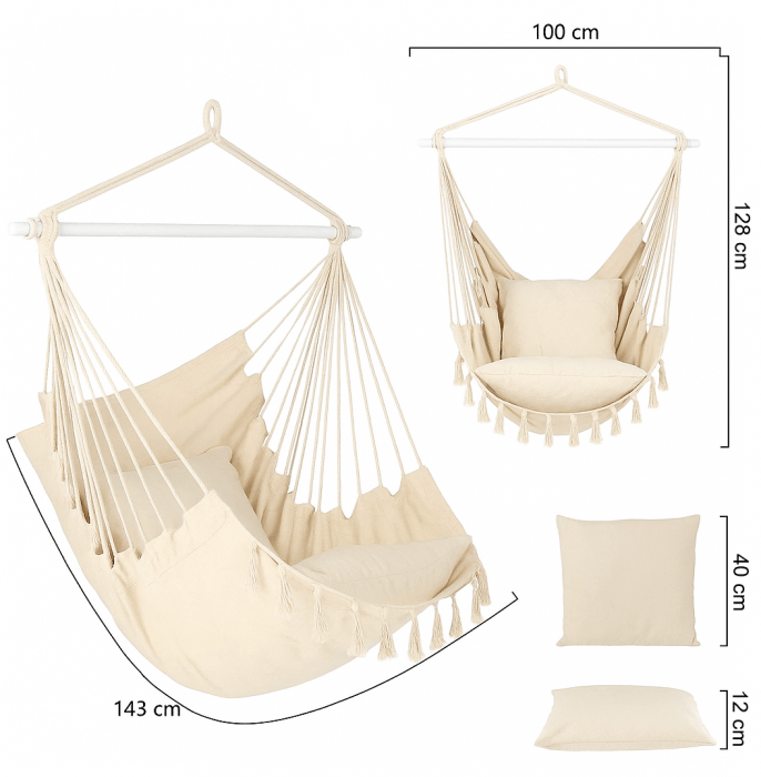 Hamak fotel wiszący ogrodowy brazylijski 100 cm
