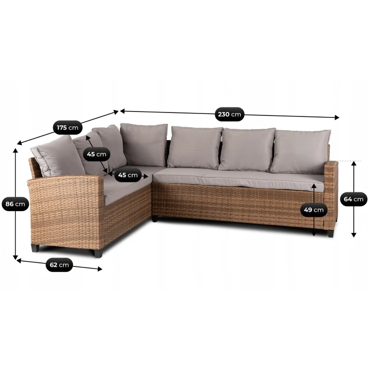 Zestaw Mebli Ogrodowych COLORADO Brąz/Szary