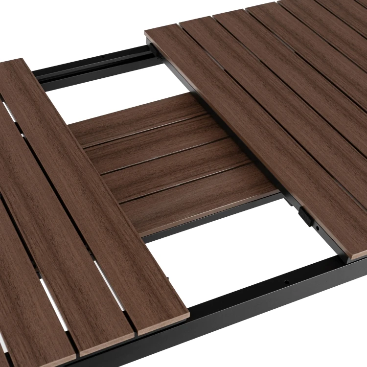 Stół Ogrodowy rozkładany ROLIS 140x180 cm Orzech/Czarny