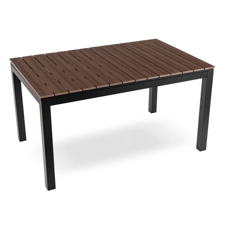Stół Ogrodowy rozkładany ROLIS 140x180 cm Orzech/Czarny