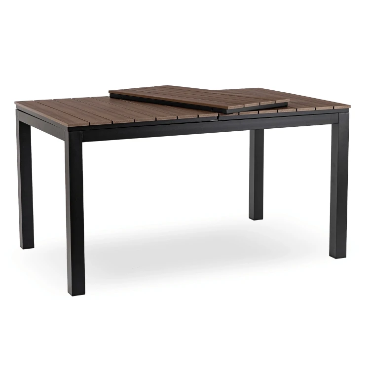 Stół Ogrodowy rozkładany ROLIS 140x180 cm Orzech/Czarny