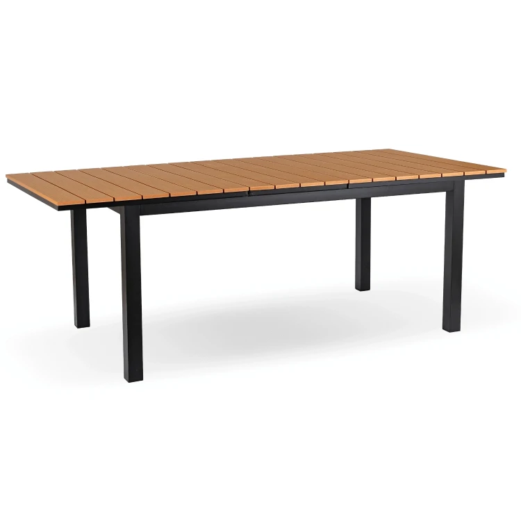 Stół Ogrodowy rozkładany ROLIS 140x180 cm Dąb/Czarny