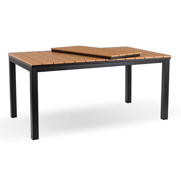 Stół Ogrodowy rozkładany ROLIS 140x180 cm Dąb/Czarny