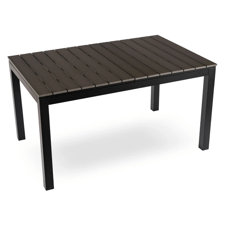 Stół Ogrodowy rozkładany ROLIS 140x180 cm Ciemnoszary Dąb/Czarny