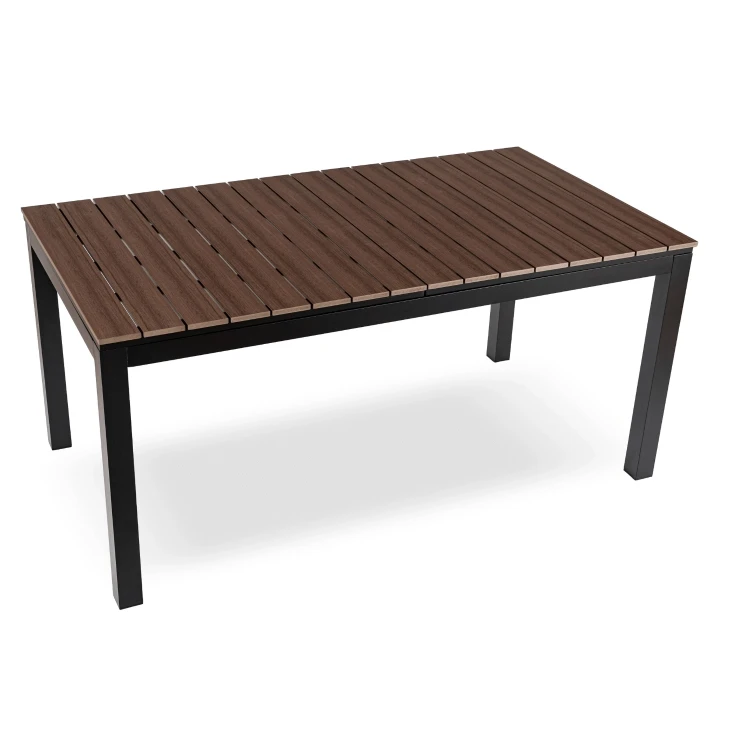 Stół Ogrodowy rozkładany ROLIS 160x210 cm Orzech/Czarny