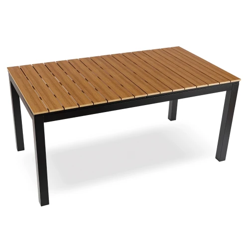 Stół Ogrodowy rozkładany ROLIS 160x210 cm Dąb/Czarny