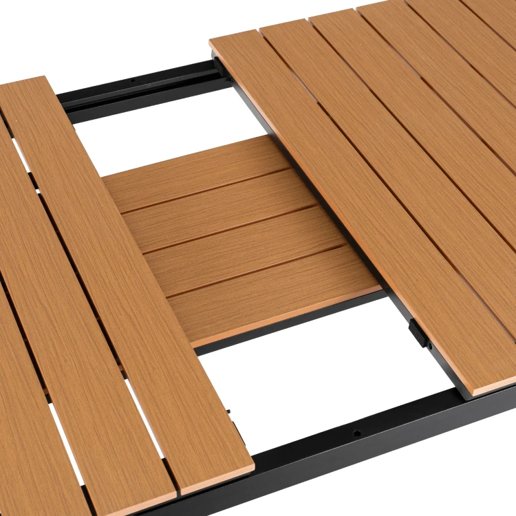 Stół Ogrodowy rozkładany ROLIS 160x260 cm Dąb/Czarny