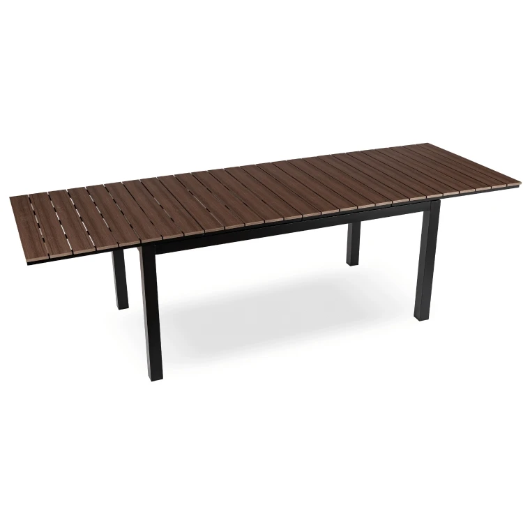 Stół Ogrodowy rozkładany ROLIS 160x260 cm Orzech/Czarny