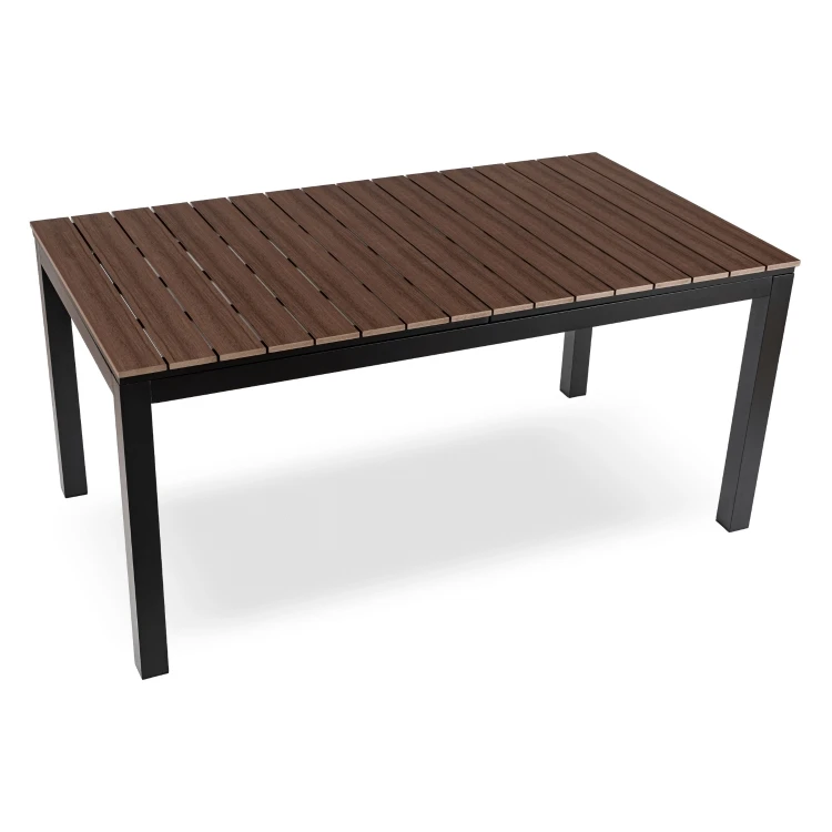 Stół Ogrodowy rozkładany ROLIS 160x260 cm Orzech/Czarny
