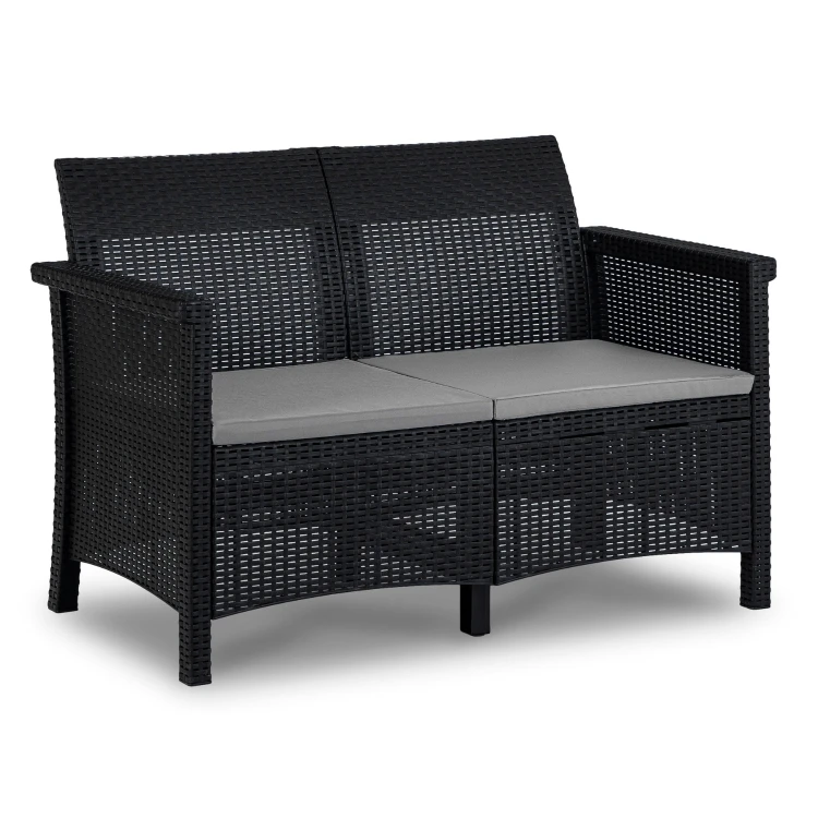 Zestaw Mebli Ogrodowych ZANORA Czarny/Szary