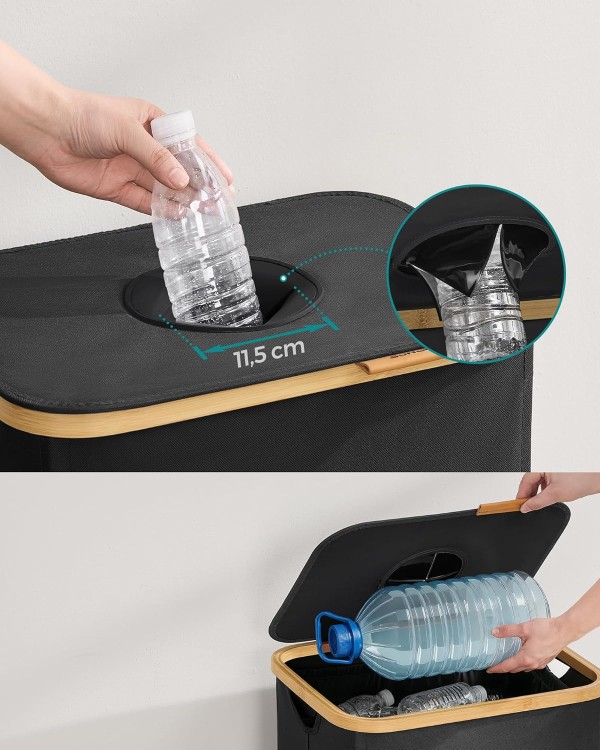 Kosz do recyklingu z otworem + worek wewnętrzny