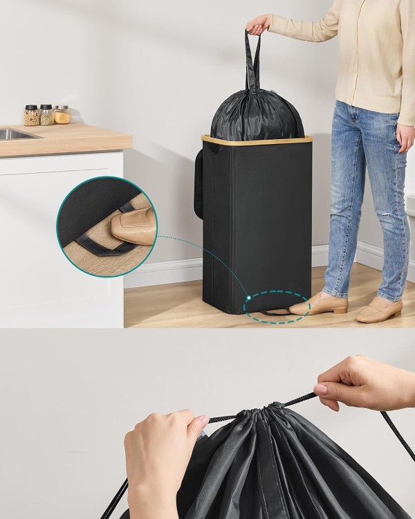 Kosz do recyklingu z otworem + worek wewnętrzny