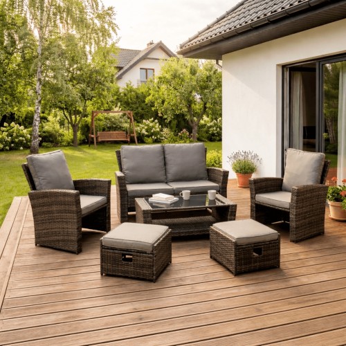 Zestaw Mebli Ogrodowych CORSICA SZARY