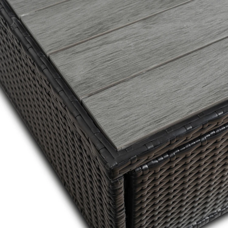 Zestaw Mebli Ogrodowych Portofino Czarny/Brązowy