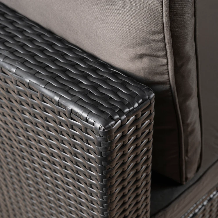 Zestaw Mebli Ogrodowych Portofino Czarny/Brązowy