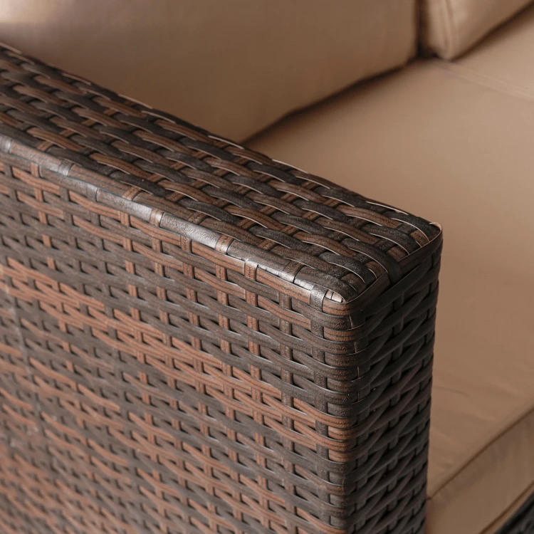 Zestaw Mebli Ogrodowych Malibu Czarny/Brązowy