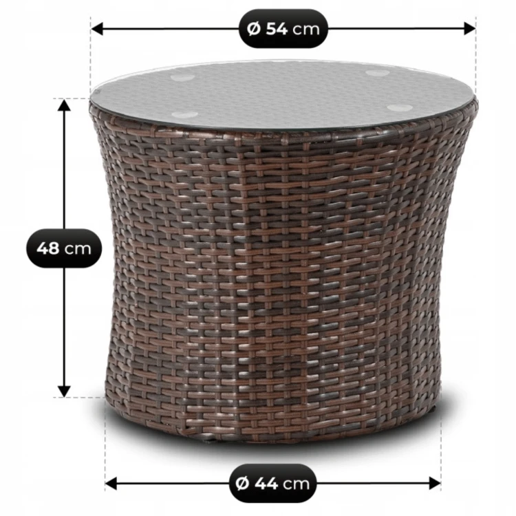 Zestaw Ogrodowy Petra Brązowy/Beżowy