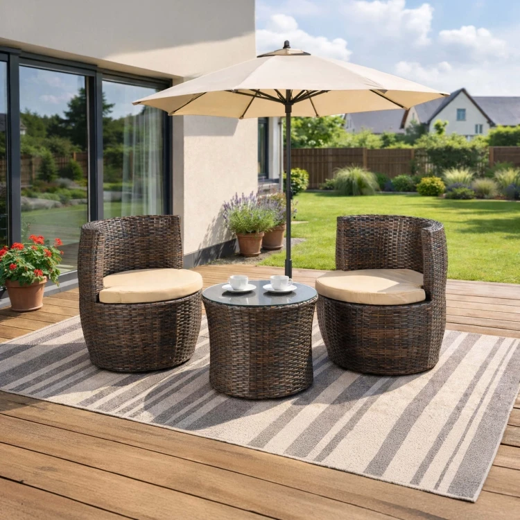 Zestaw Ogrodowy Petra Brązowy/Beżowy