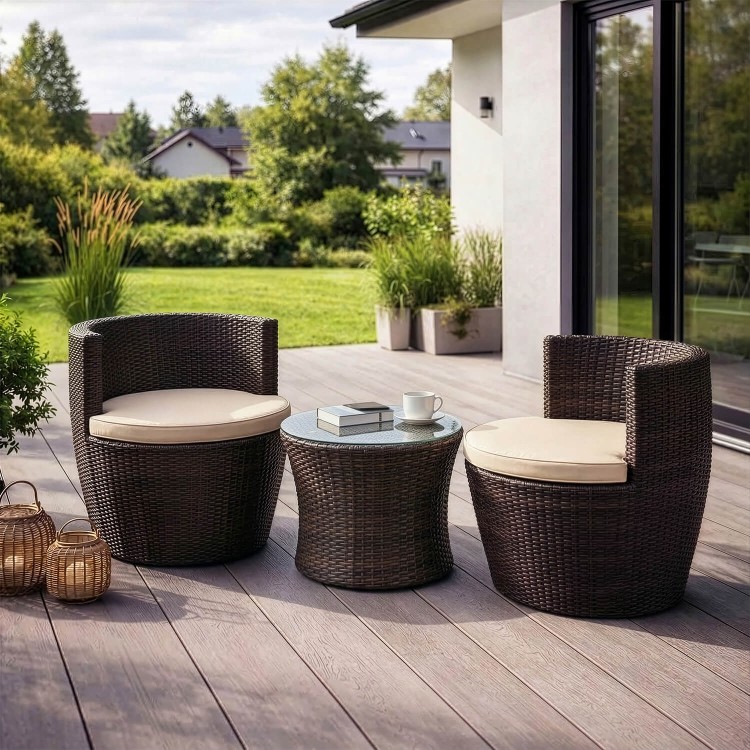 Zestaw Ogrodowy Petra Brązowy/Beżowy